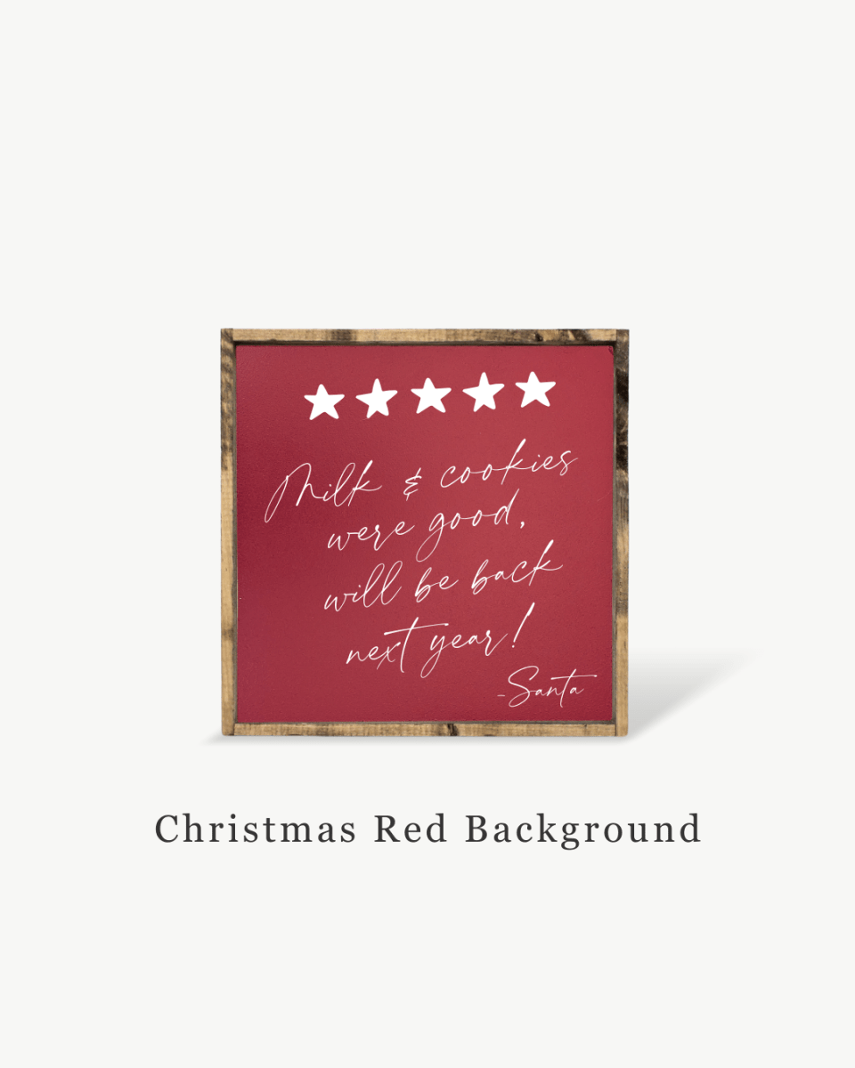 Milk & Cookies Santa Review - Framed Christmas Print - WilliamRaeDesigns