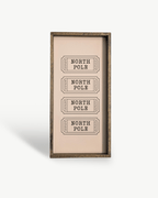 North Pole Tickets Framed Wall Art - WilliamRaeDesigns