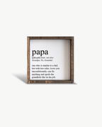 Papa Definition Wood Sign– Grandfather Gift Wall Art - WilliamRaeDesigns