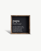 Papa Definition Wood Sign– Grandfather Gift Wall Art - WilliamRaeDesigns