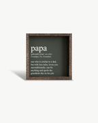 Papa Definition Wood Sign– Grandfather Gift Wall Art - WilliamRaeDesigns