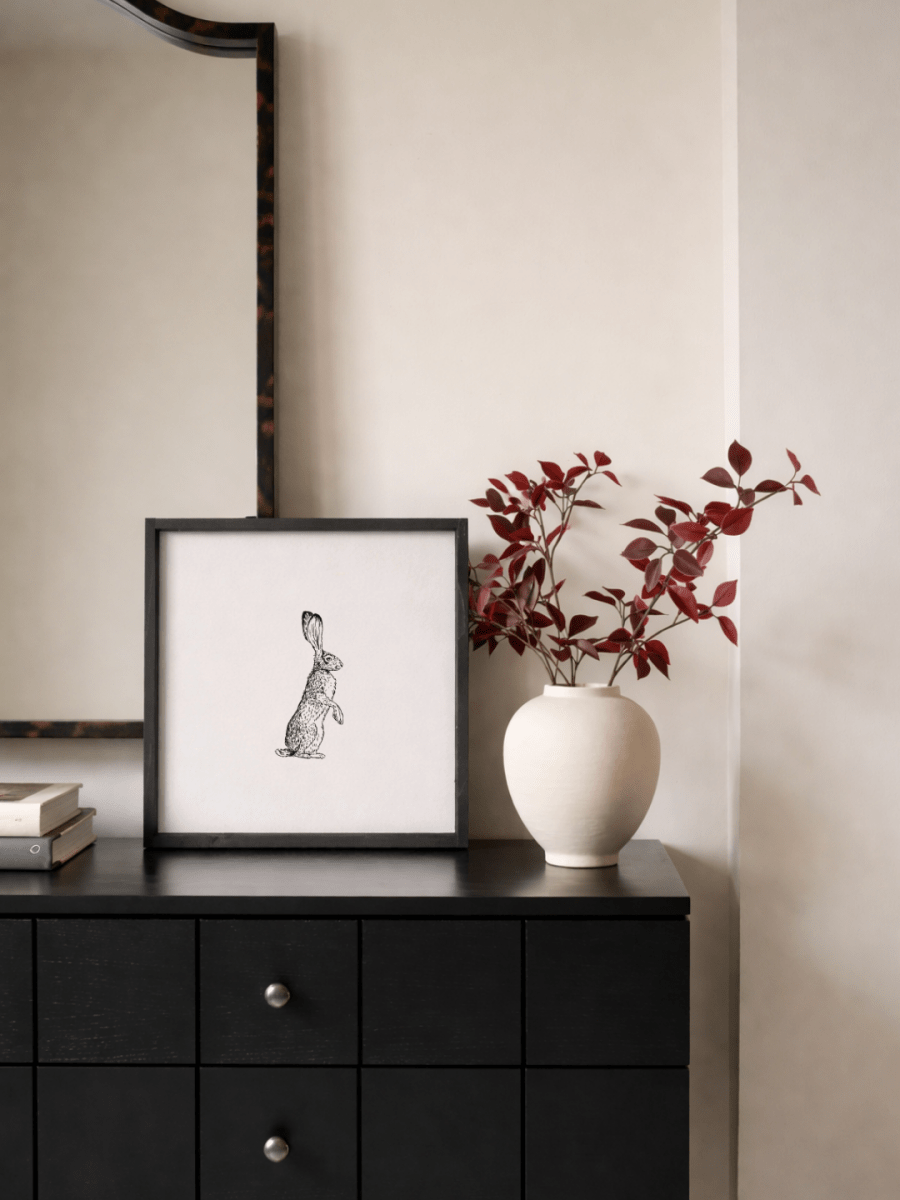 Rabbit Sketch Framed Print - WilliamRaeDesigns