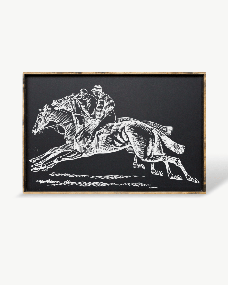 Racehorses Wood Sign - WilliamRaeDesigns