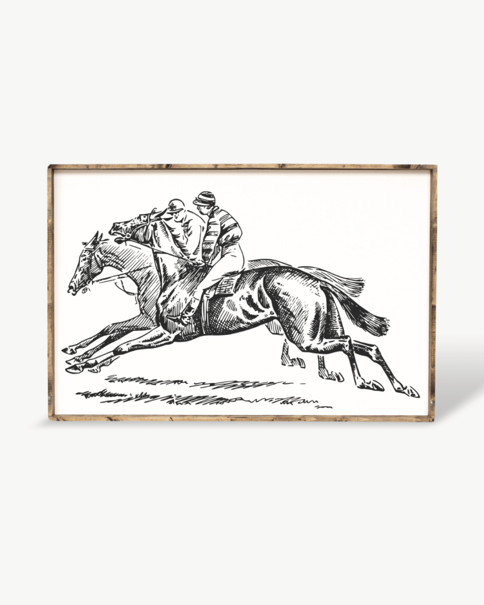 Racehorses Wood Sign - WilliamRaeDesigns
