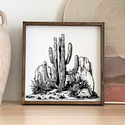 Southwestern Cactus Wood Sign - WilliamRaeDesigns