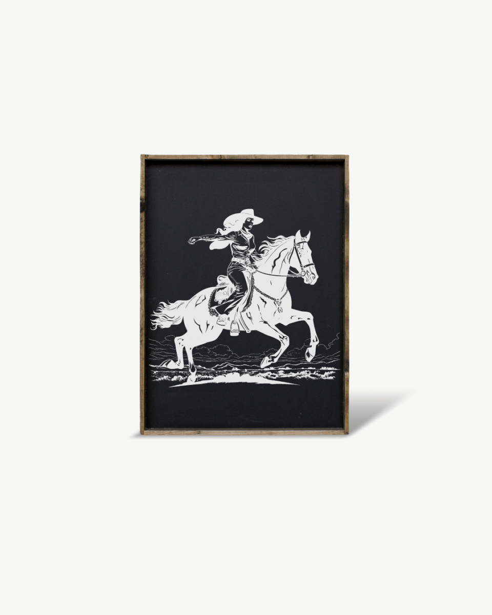 Vintage Cowgirl Wood Sign - WilliamRaeDesigns
