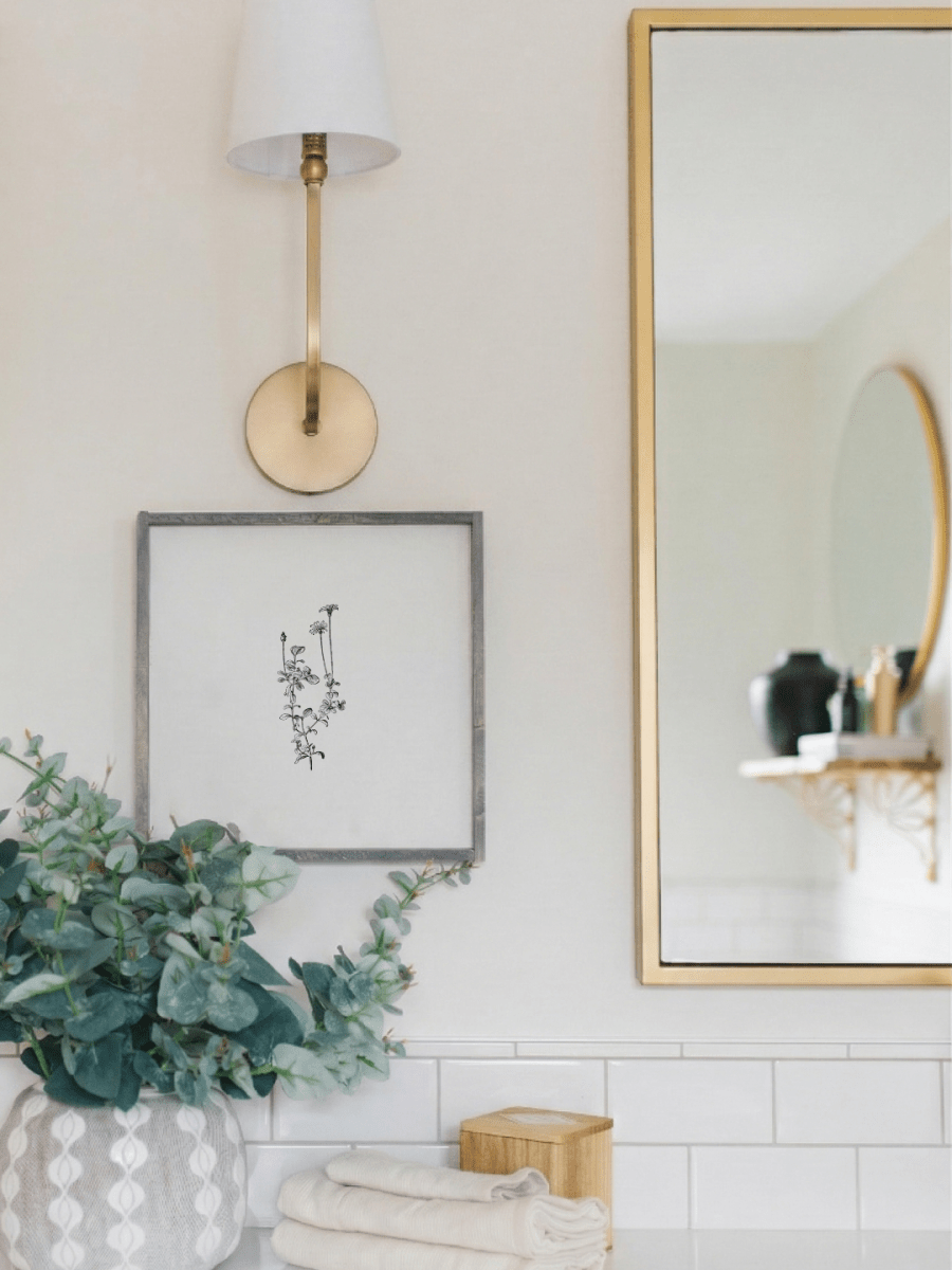 Vintage Floral Stem Framed Print (No. 1) - WilliamRaeDesigns