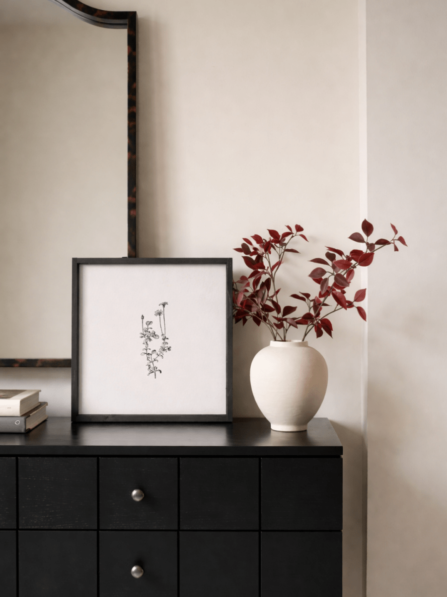 Vintage Floral Stem Framed Print (No. 1) - WilliamRaeDesigns