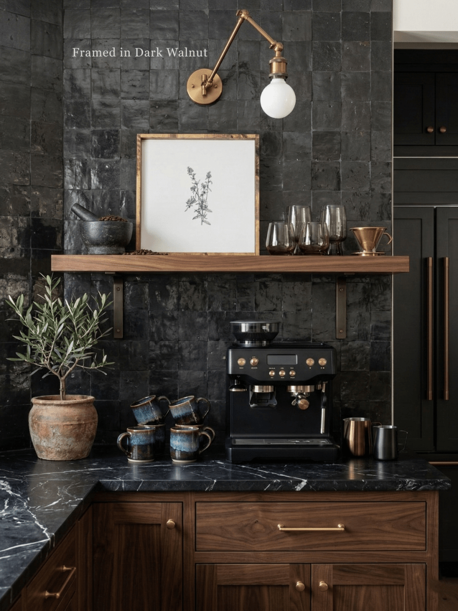 Vintage Floral Stem Framed Print (No. 2) - WilliamRaeDesigns