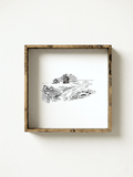Vintage - Inspired Prairie House Sketch Framed Print - WilliamRaeDesigns