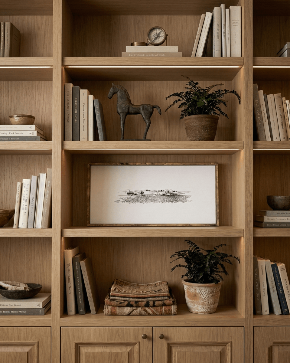 Vintage Landscape Sketch Framed Print - WilliamRaeDesigns