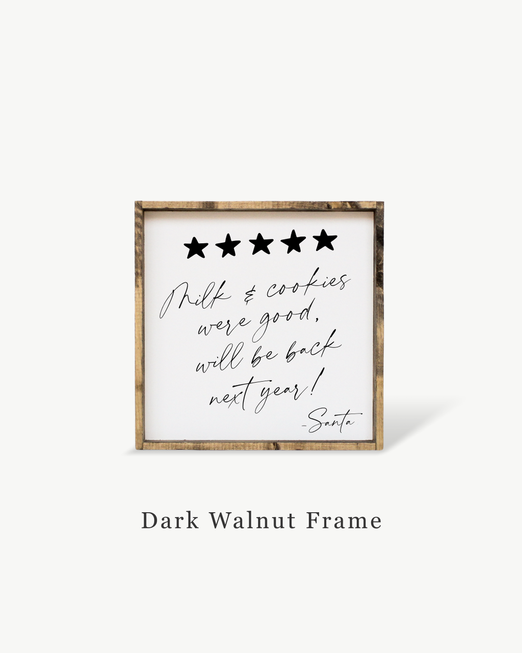 Milk & Cookies Santa Review - Framed Christmas Print