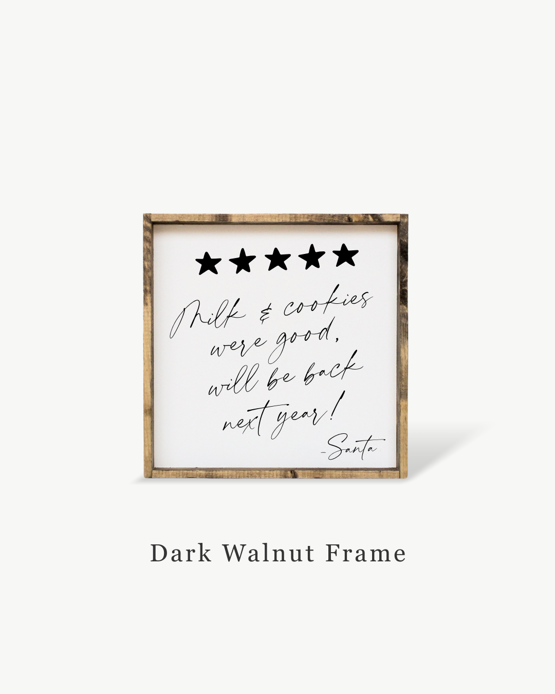 Milk & Cookies Santa Review - Framed Christmas Print