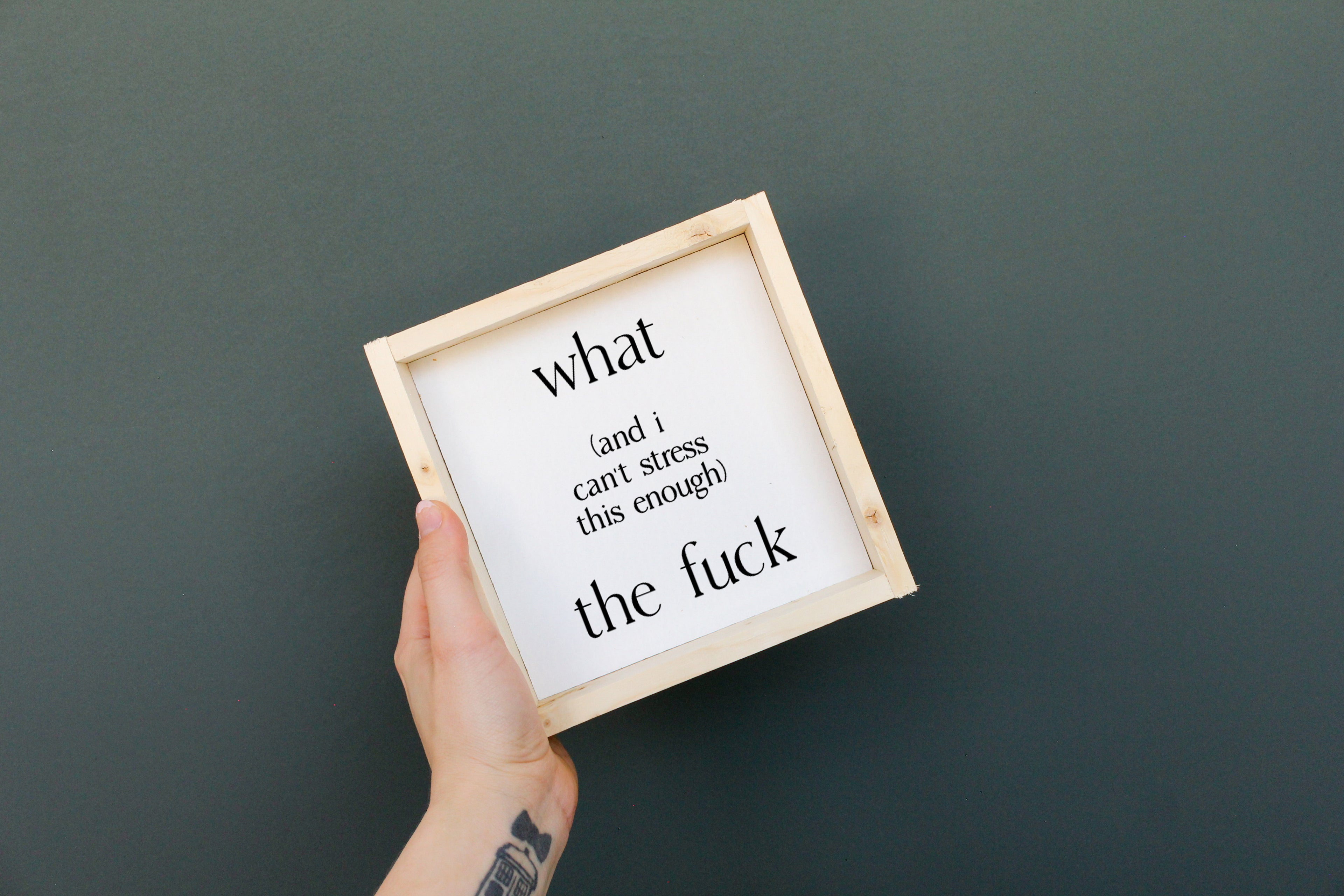 What (and I cannot stress this enough) the Fuck? | Wood Sign - WilliamRaeDesigns