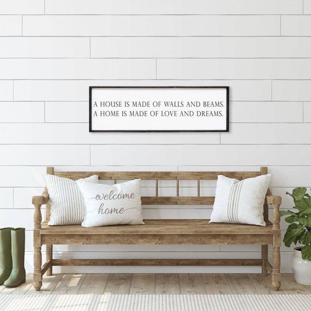 A House is Made of Walls and Beams | Wood Sign - WilliamRaeDesigns