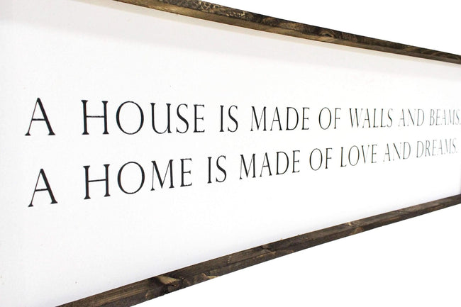 A House is Made of Walls and Beams | Wood Sign - WilliamRaeDesigns