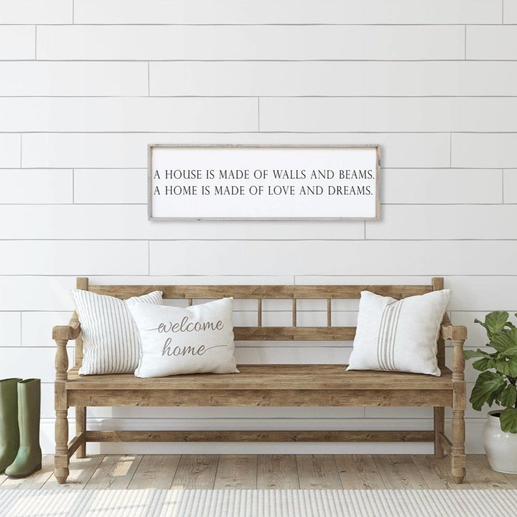 A House is Made of Walls and Beams | Wood Sign - WilliamRaeDesigns