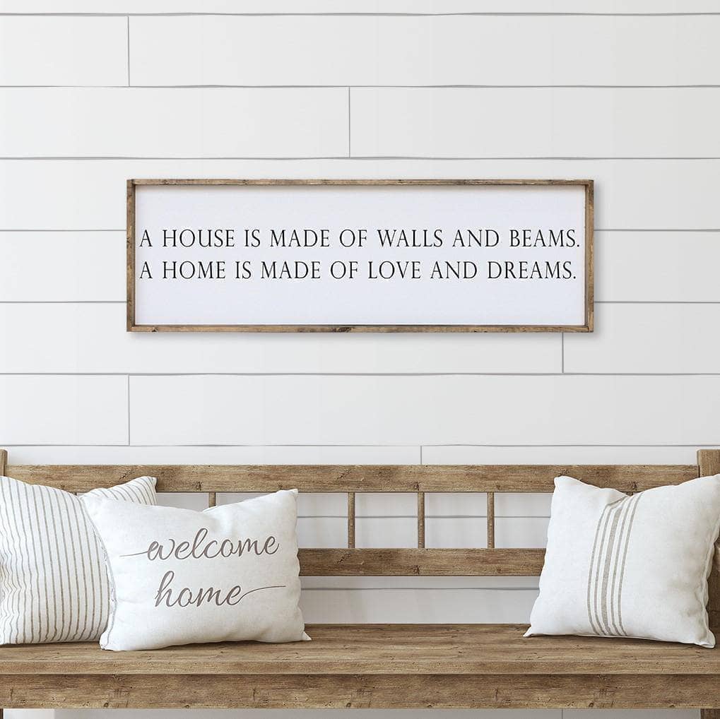 A House is Made of Walls and Beams | Wood Sign - WilliamRaeDesigns
