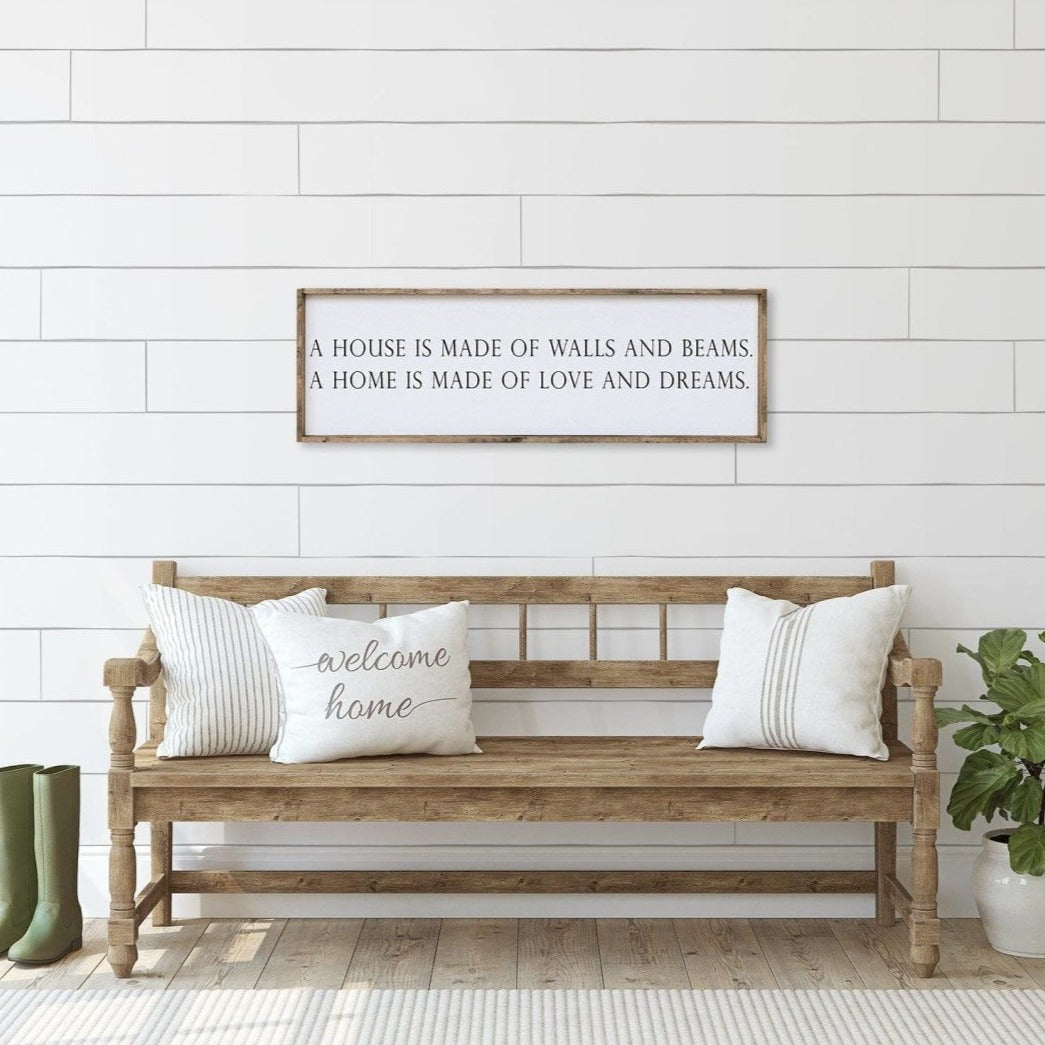 A House is Made of Walls and Beams | Wood Sign - WilliamRaeDesigns