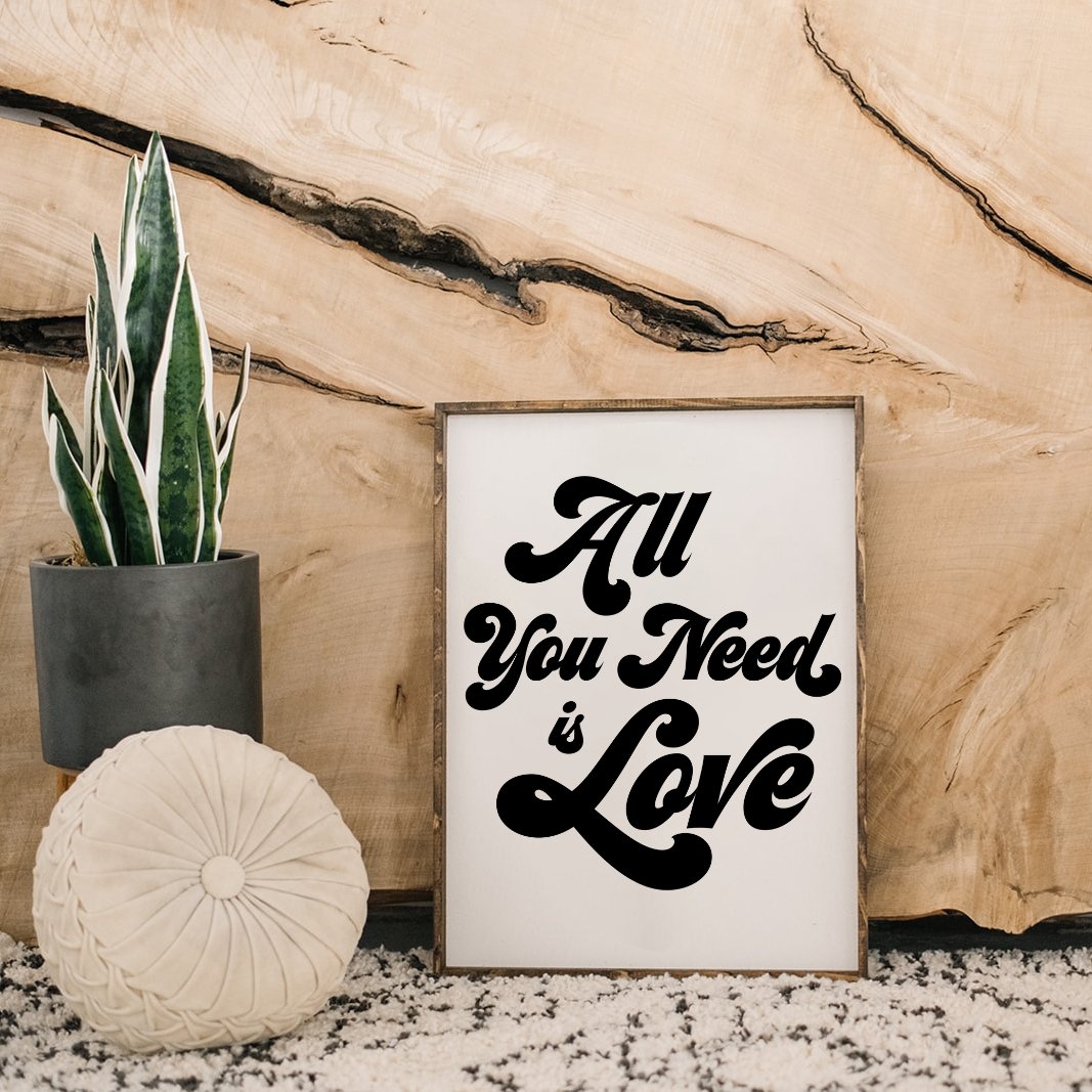 All you Need is Love Wood Sign - WilliamRaeDesigns