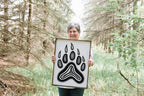 WilliamRaeDesigns Bear Paw Symbol | Wood Sign