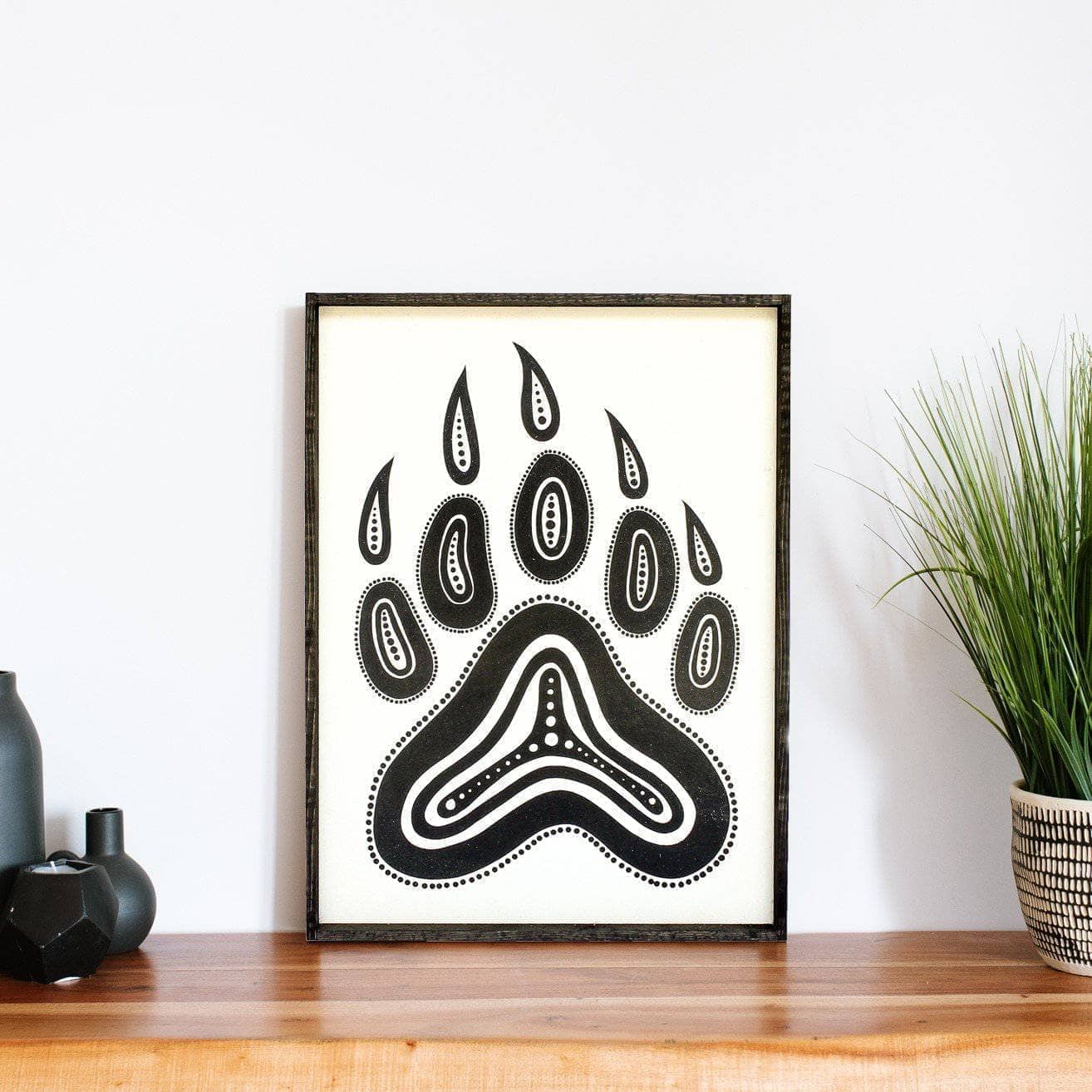 WilliamRaeDesigns Bear Paw Symbol | Wood Sign