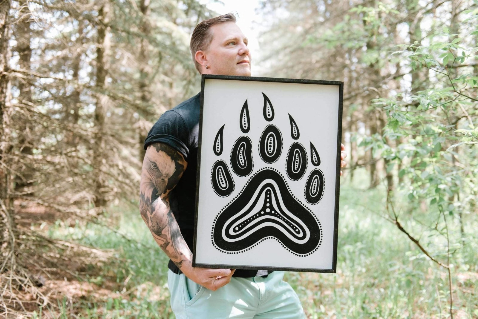 WilliamRaeDesigns Bear Paw Symbol | Wood Sign