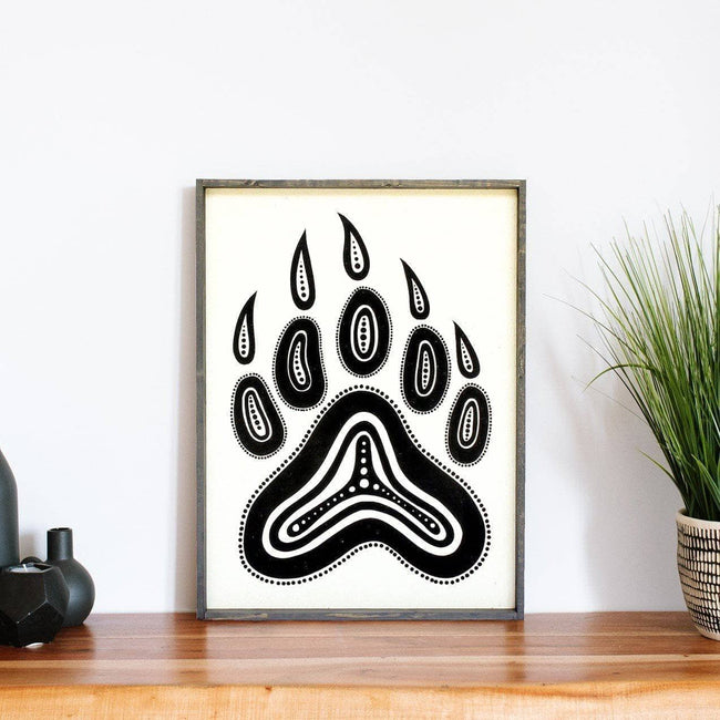 WilliamRaeDesigns Bear Paw Symbol | Wood Sign