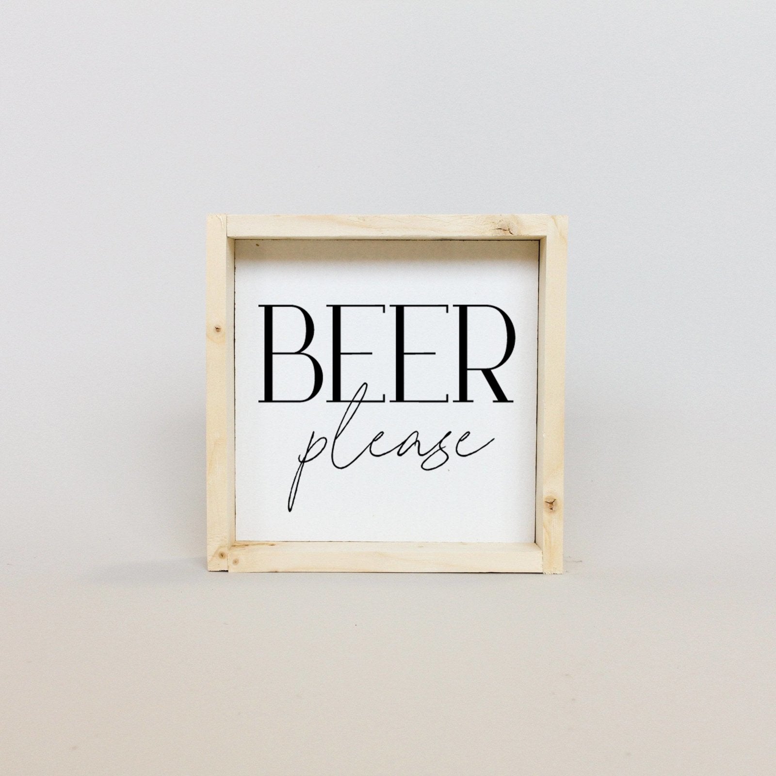 WilliamRaeDesigns Natural Beer Please | Wood Sign