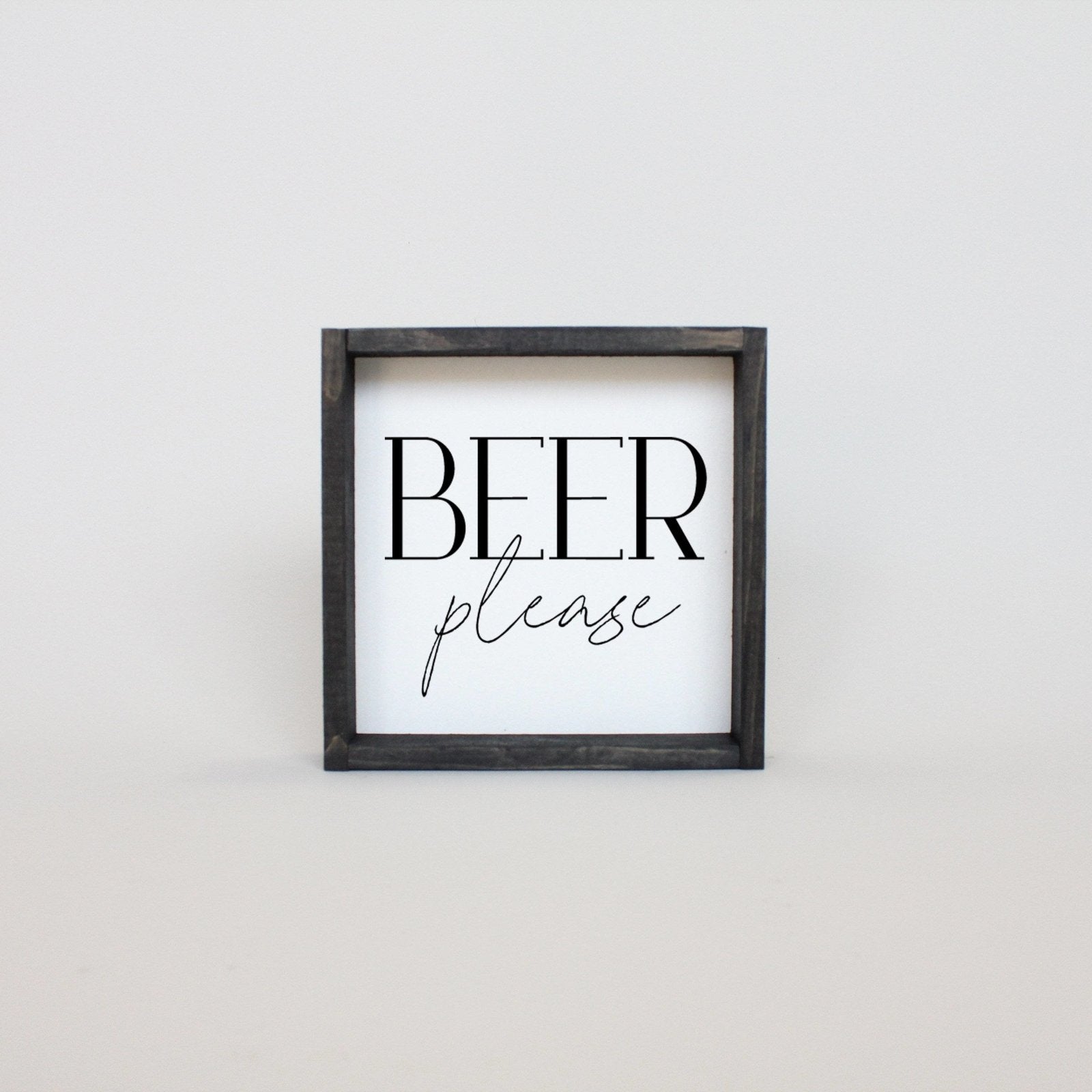 WilliamRaeDesigns Ebony Beer Please | Wood Sign