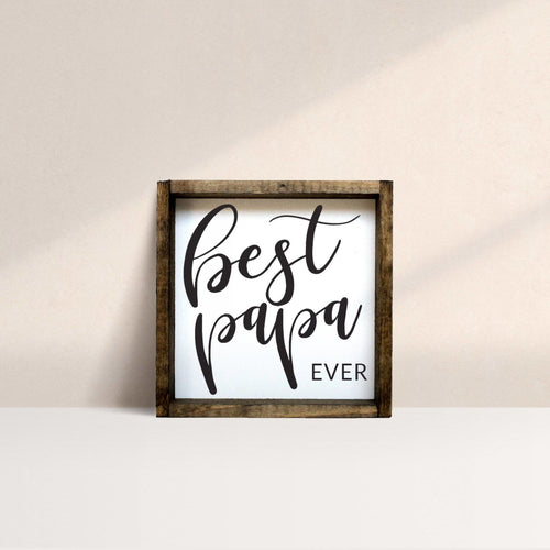 WilliamRaeDesigns Dark Walnut Best Papa Ever | Wood Sign