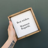 WilliamRaeDesigns Best Wishes, Warmest Regards | Wood Sign