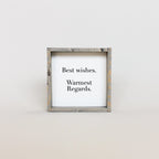 WilliamRaeDesigns Classic Gray Best Wishes, Warmest Regards | Wood Sign