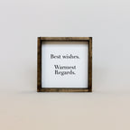 WilliamRaeDesigns Best Wishes, Warmest Regards | Wood Sign