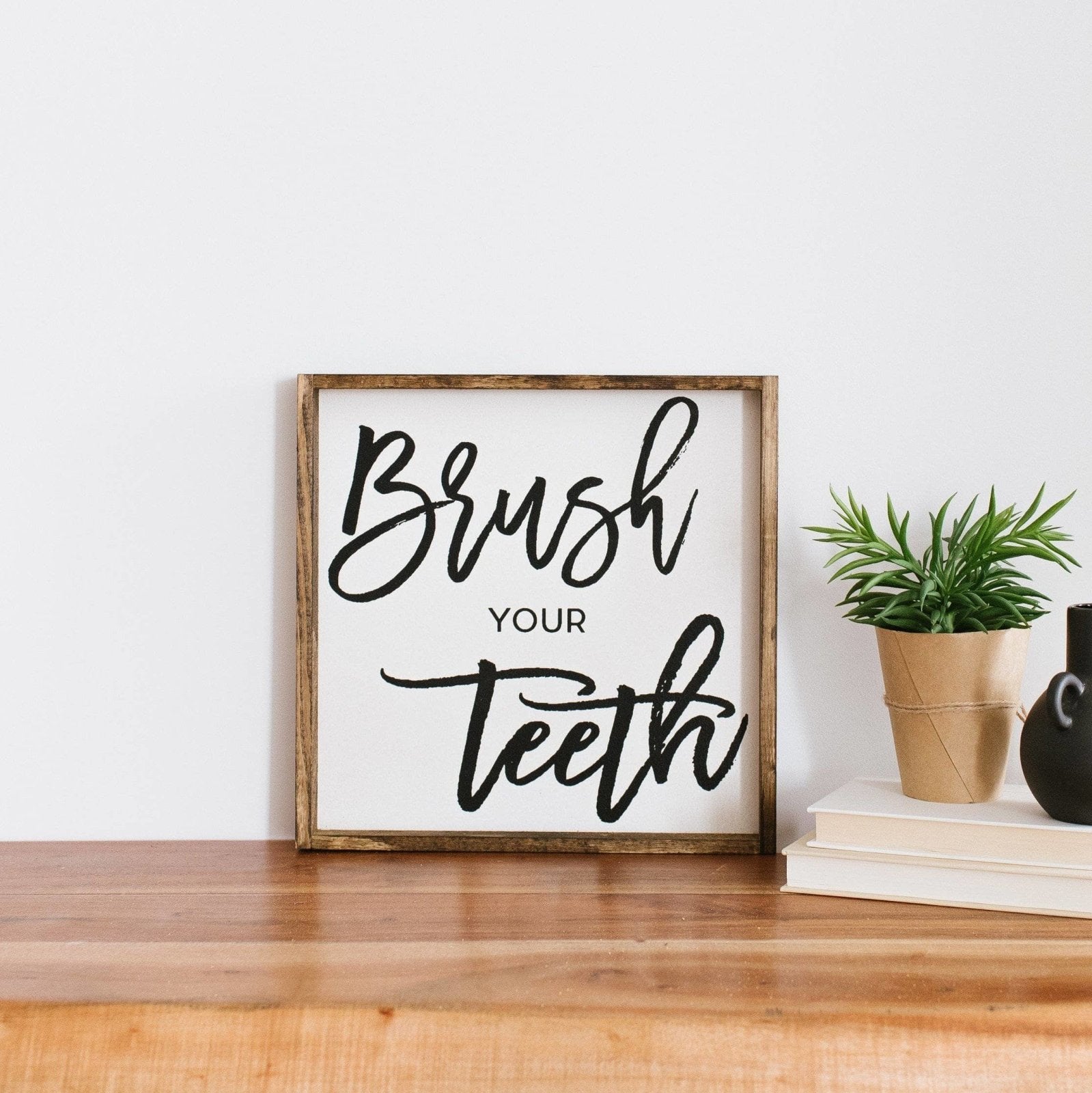 WilliamRaeDesigns Brush Your Teeth | Wood Sign