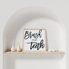 WilliamRaeDesigns Natural Brush Your Teeth | Wood Sign