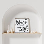 WilliamRaeDesigns Classic Gray Brush Your Teeth | Wood Sign