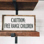 Caution Free Range Children | Wood Sign farmhouse signs, rustic signs, joanna gaines style signs, farmhouse decor, Farmhouse style