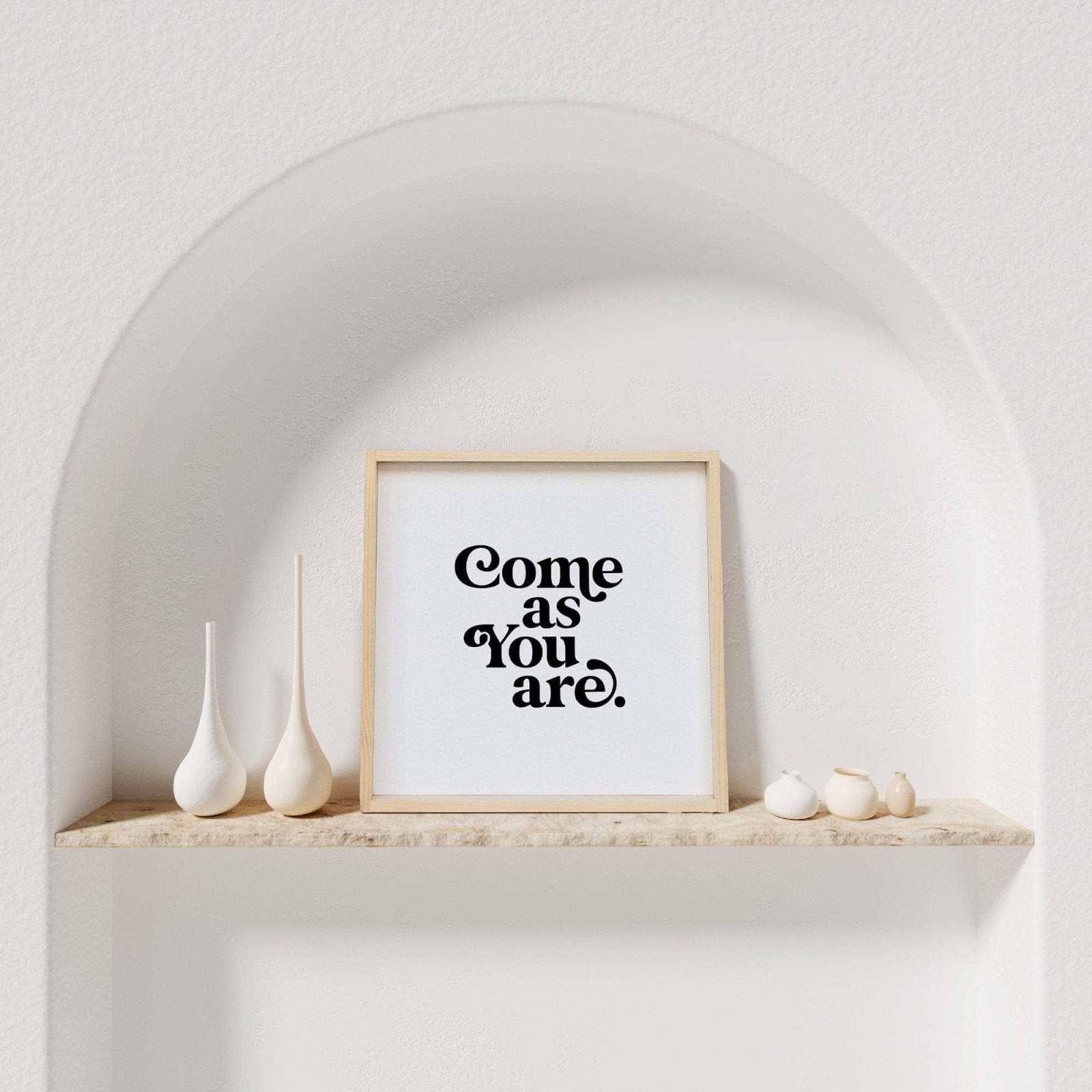 WilliamRaeDesigns Natural / 13"x13" Come As You Are | Wood Sign