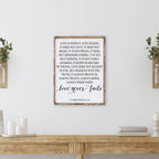 Williamrae Designs Wood Signs Dark Walnut Corinthians Verse | Wood Sign