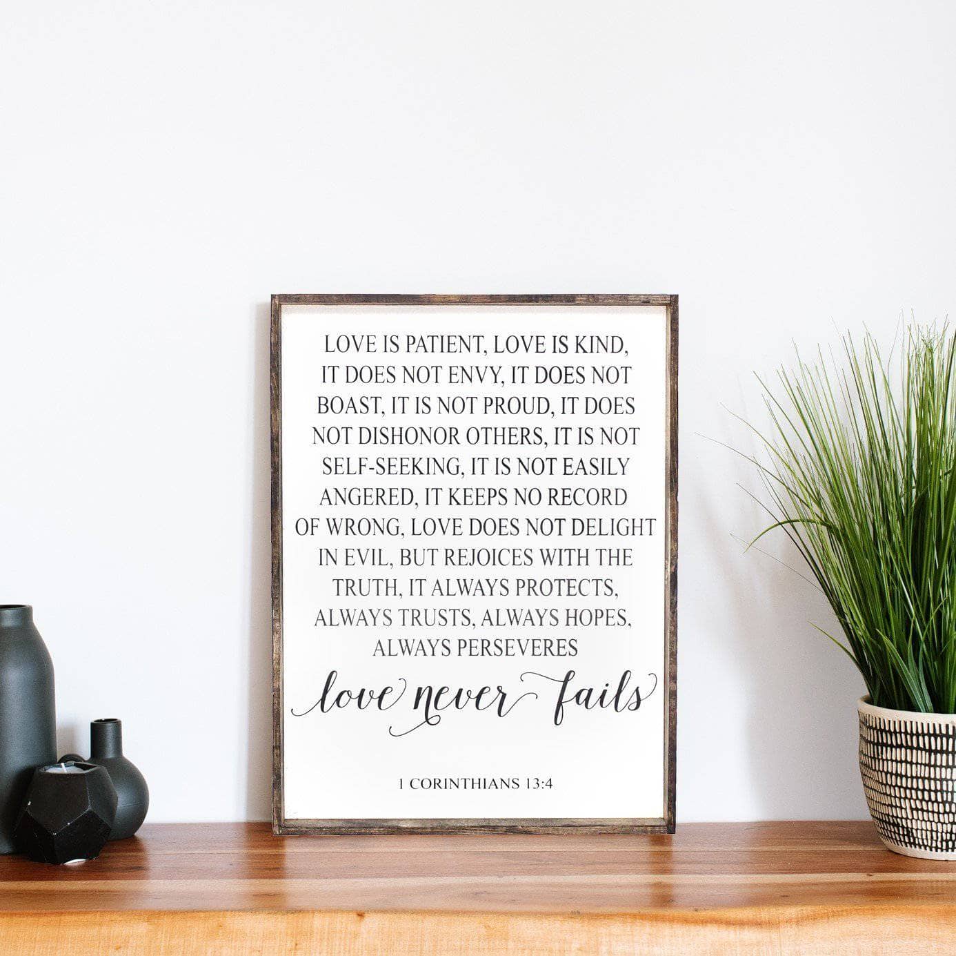 Corinthians Verse | Wood Sign farmhouse signs, rustic signs, joanna gaines style signs, farmhouse decor, Farmhouse style