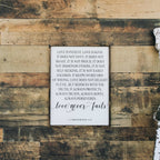 Corinthians Verse | Wood Sign farmhouse signs, rustic signs, joanna gaines style signs, farmhouse decor, Farmhouse style