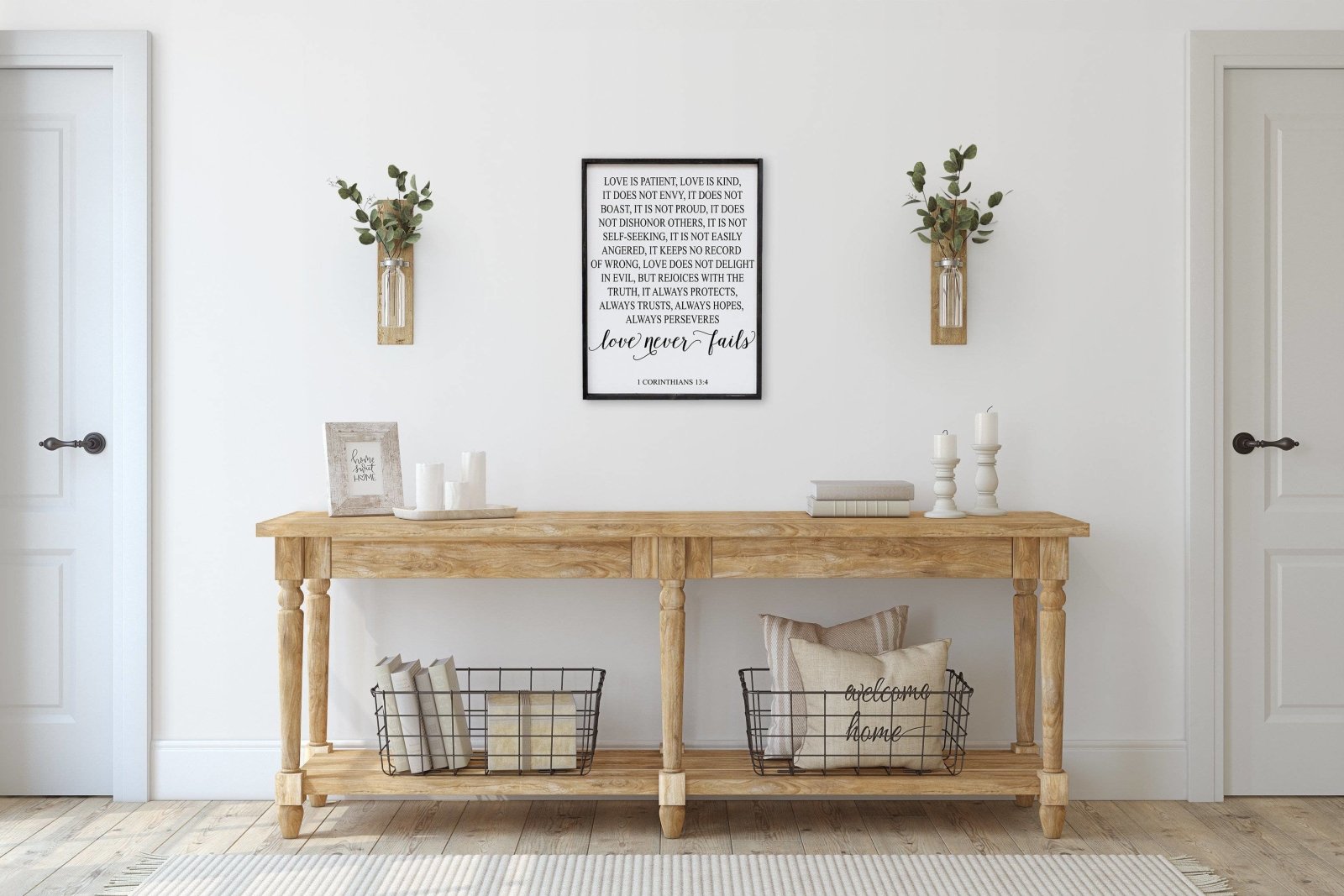 Williamrae Designs Wood Signs Ebony Corinthians Verse | Wood Sign