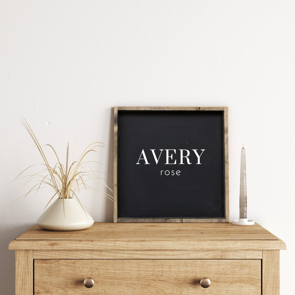 Custom Baby Name Sign - WilliamRaeDesigns