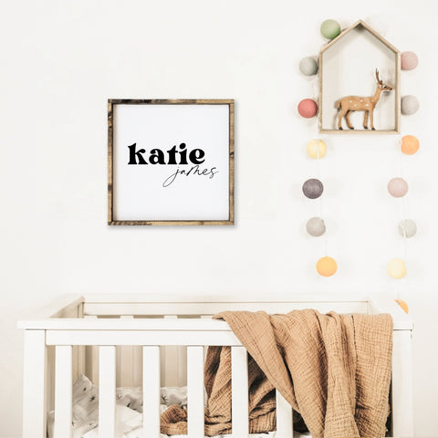 Custom Baby Name Sign - WilliamRaeDesigns