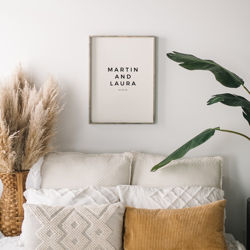 Custom Wedding Date Sign / Guest Book - WilliamRaeDesigns