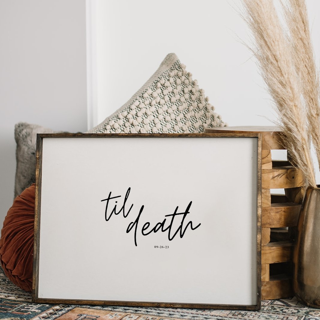 Custom Wedding Date Sign / Guest Book - WilliamRaeDesigns