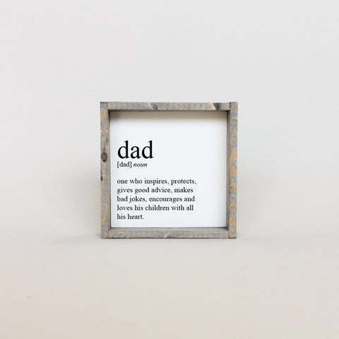 WilliamRaeDesigns Classic Gray Dad Definition | Wood Sign