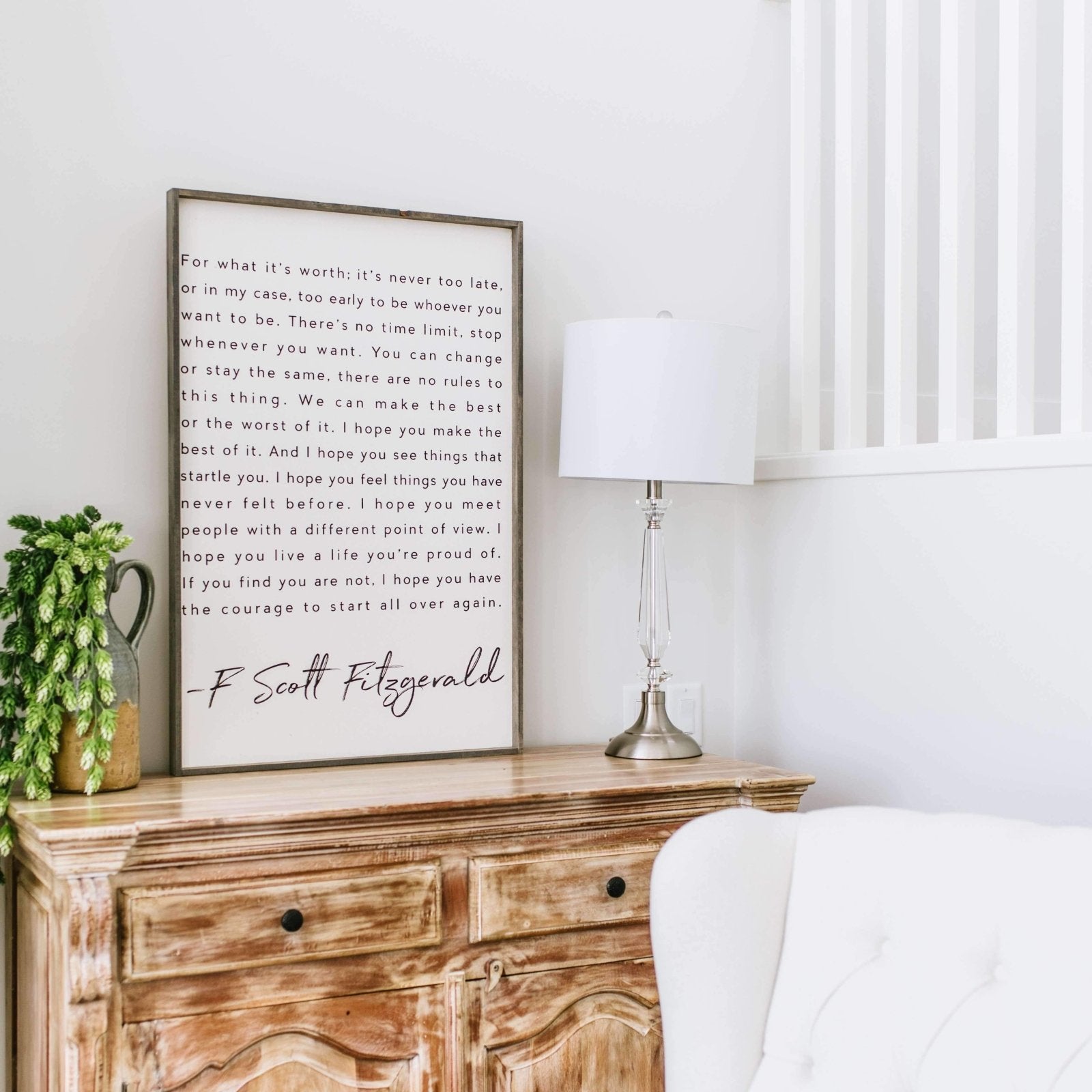 Williamrae Designs Wood Signs F. Scott Fitzgerald | Wood Sign