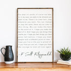 Williamrae Designs Wood Signs F. Scott Fitzgerald | Wood Sign